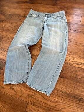 Vintage Old Navy Baggy Bootcut Jeans 34x30 – Y2K Wide Leg Skater Denim 🔥